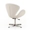 Manhattan Comfort Raspberry Faux Leather Adjustable Swivel Chair in White and Polished Chrome AC038-WH - alternate 5